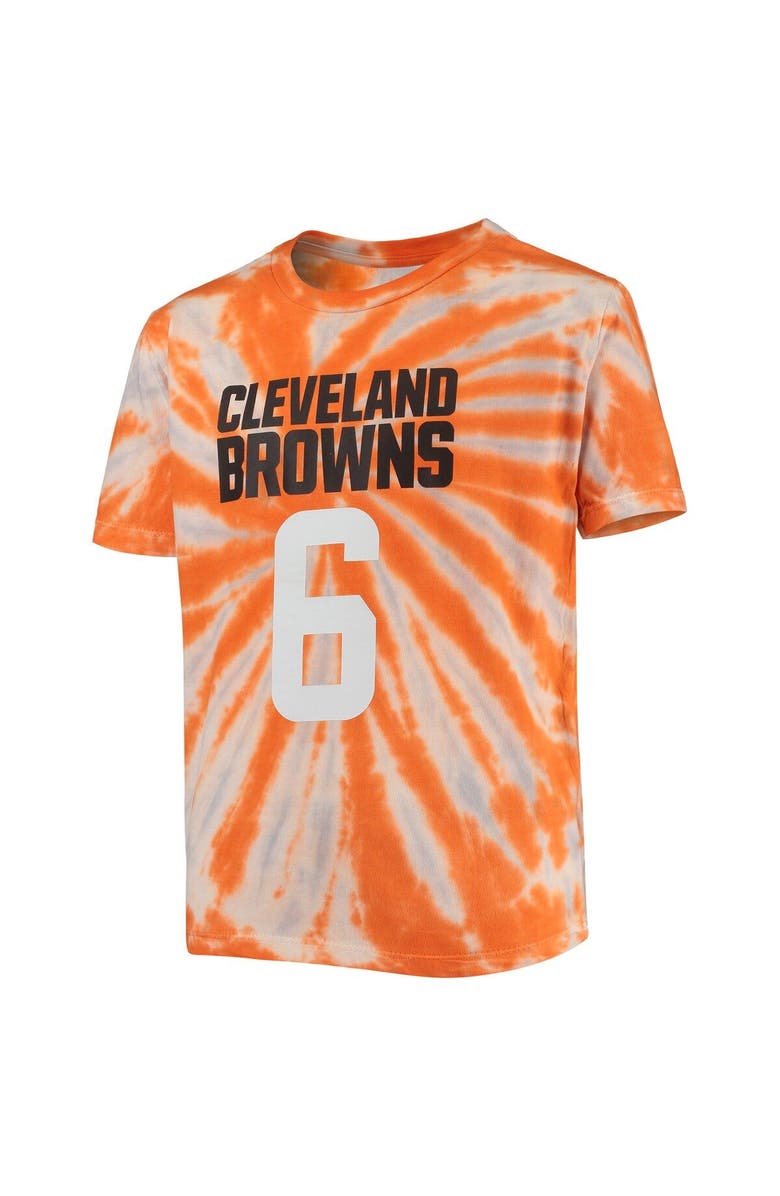 Outerstuff Youth Baker Mayfield Orange Cleveland Browns Tie-Dye Name & Number T-Shirt, Alternate, color, 