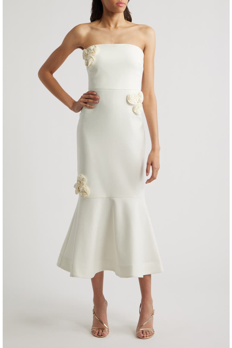 strapless cocktail dresses under 100 The Onyx | Black and White Party Cocktail Dress Strapless Bodycon Midi  Dress