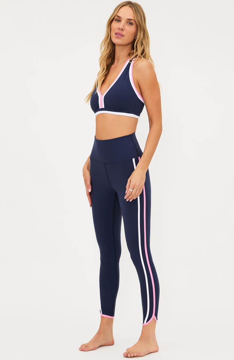 Beach Riot Nella Side Stripe Ankle Leggings, Alternate, color, Sleet Colorblock