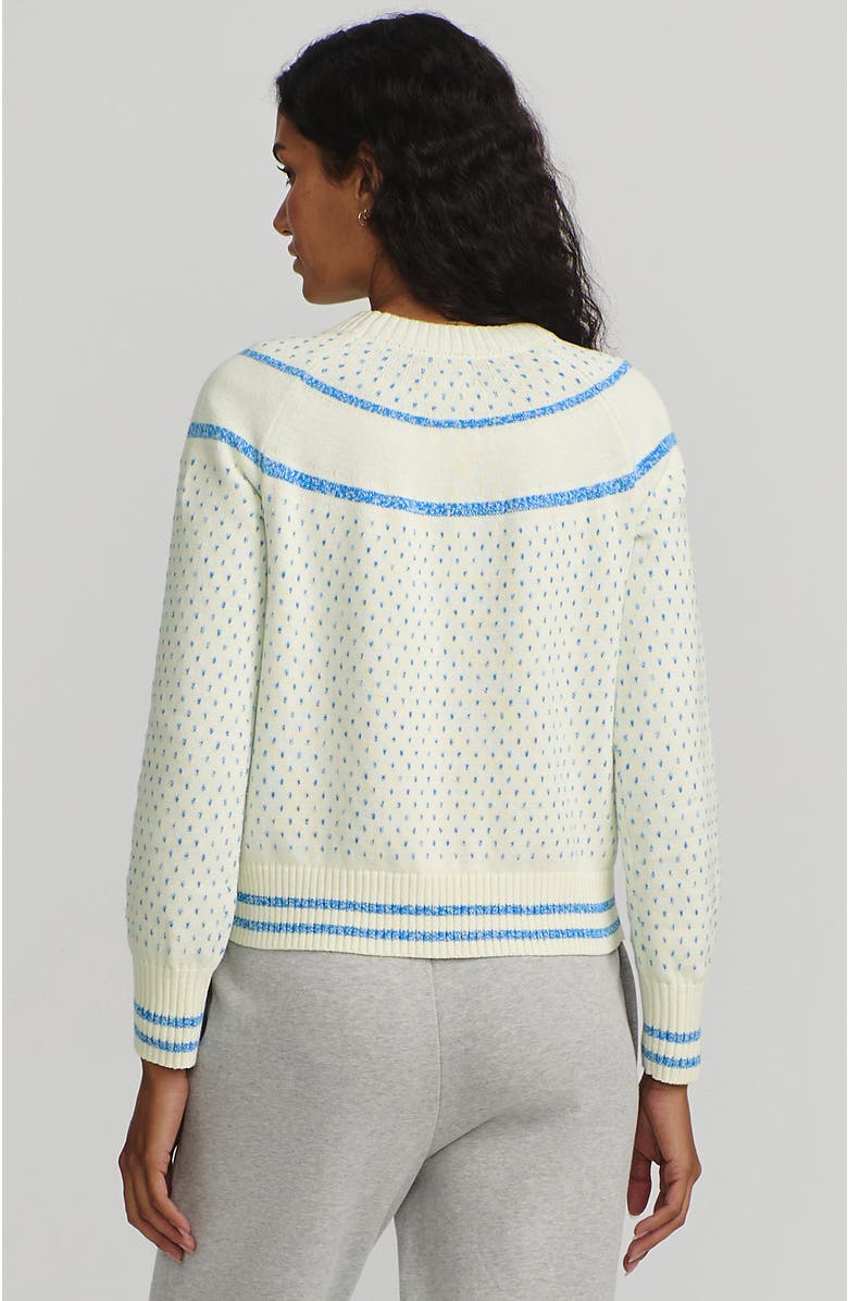 Lands
 End Drifter Raglan Sleeve Easy Fit Sweater, Alternate, color, Bright Cerulean Apres