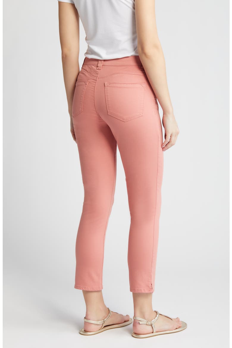 Logan 'Ab'Solution High Waist Ankle Slim Straight Leg Pants, Alternate, color, DUSTY PAPAYA