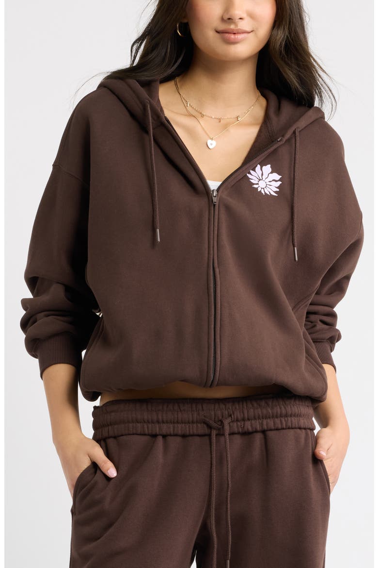 Graphic Full Zip Hoodie, Alternate, color, BROWN-PURPLE SEIZE THE DAY