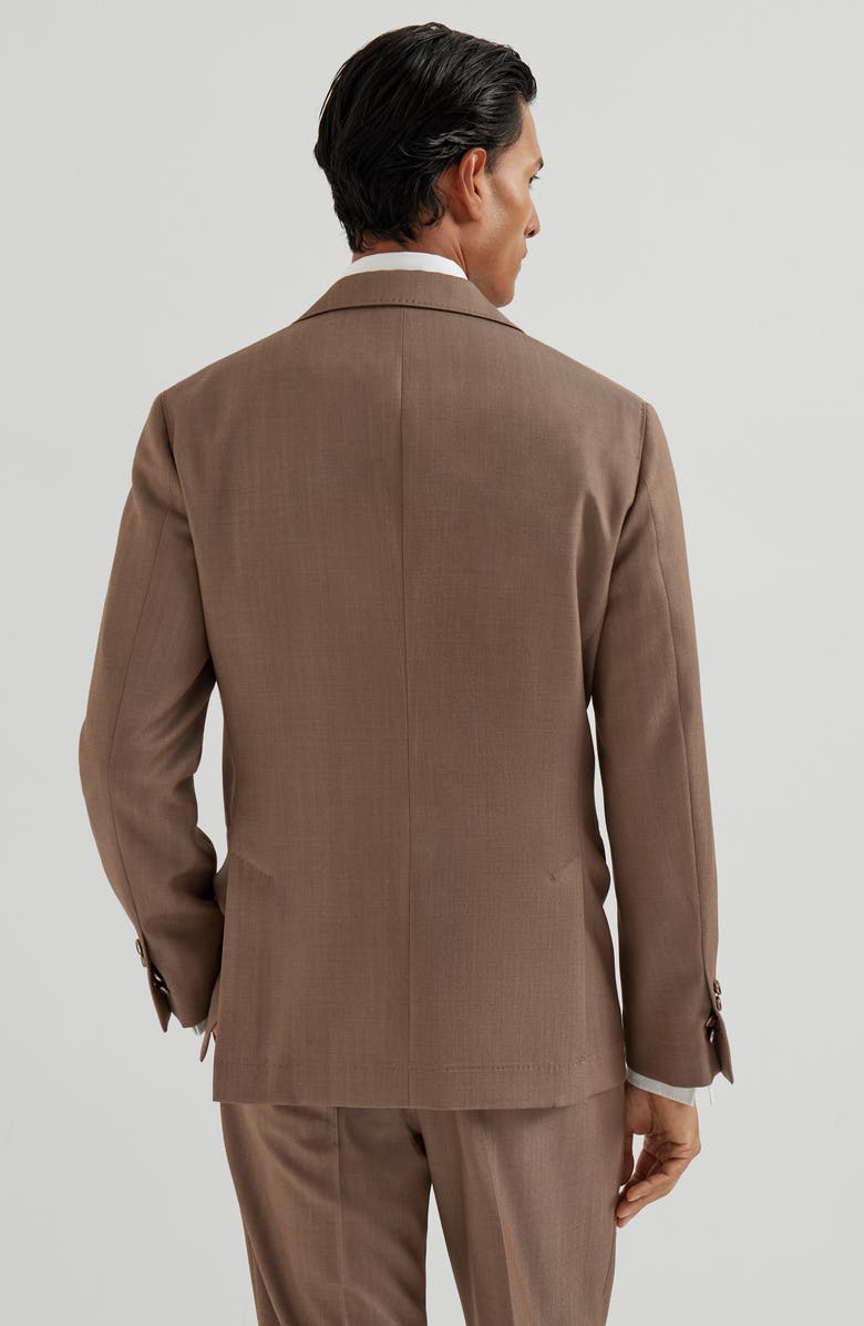 Brunello Cucinelli Blazer with large peak lapel, Alternate, color, Bark