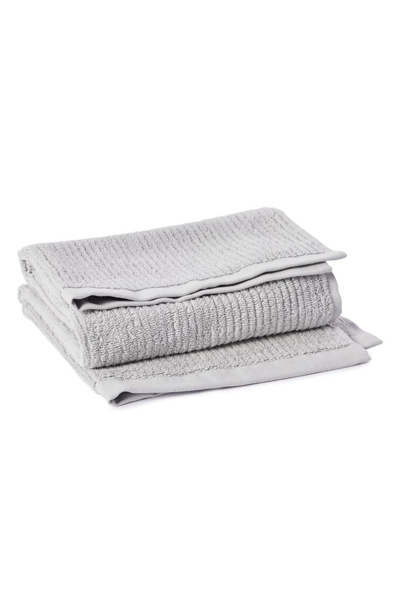 Coyuchi Temescal Organic Cotton Ribbed Bath Essentials, Alternate, color, Seal