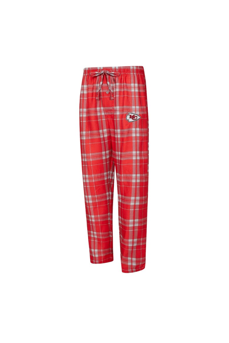 Men's Concepts Sport Red/Heather Gray Kansas City Chiefs Regulate Long Sleeve T-Shirt and Plaid Pant Set, Alternate, color, Red