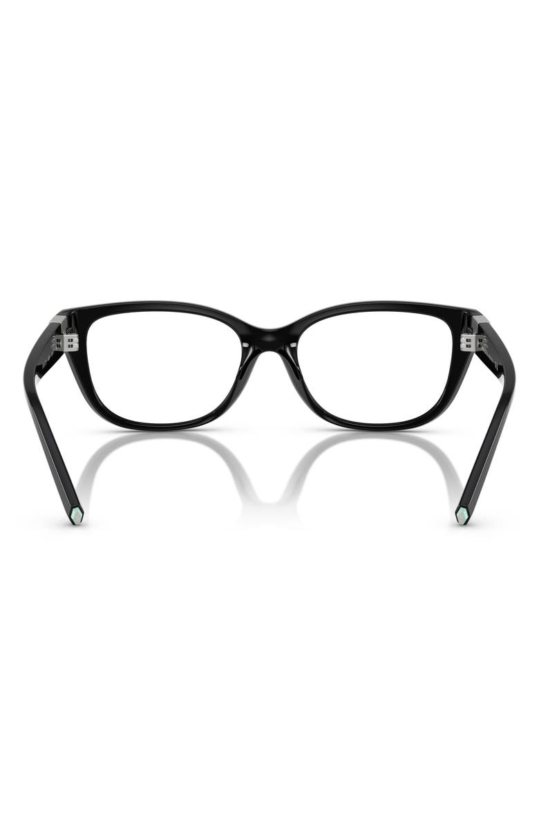 Tiffany & Co. 54mm Pillow Optical Glasses, Alternate, color, Black