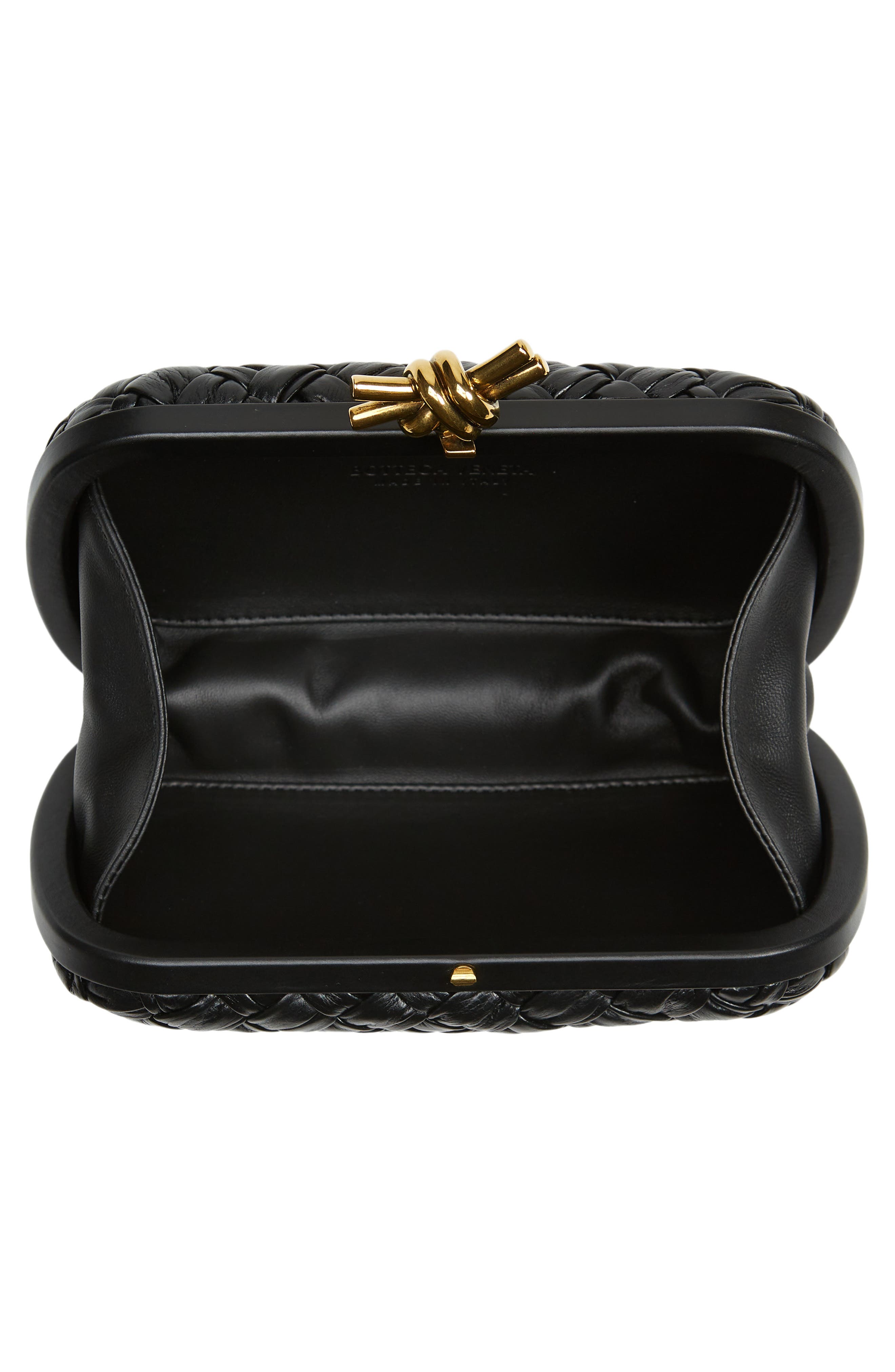 Bottega Veneta Knot Intreccio Leather Minaudière, Alternate, color, 