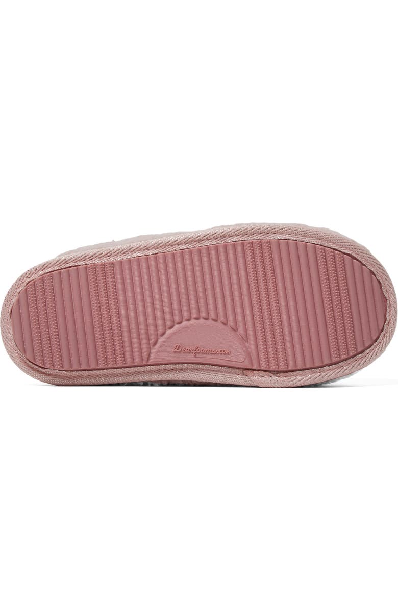DEARFOAMS Teddy Tab Scuff Slipper, Alternate, color, Pink Daisy