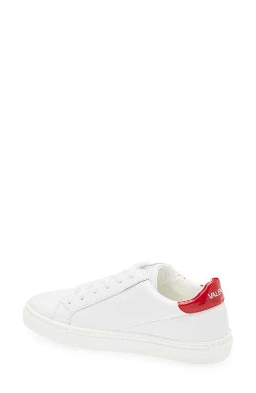 Valentino By Mario Valentino Kara Sneaker In White Red