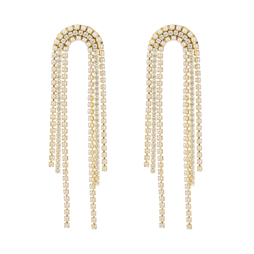 Untamed Petals Cairo Rainbow Drop Earrings In Gold