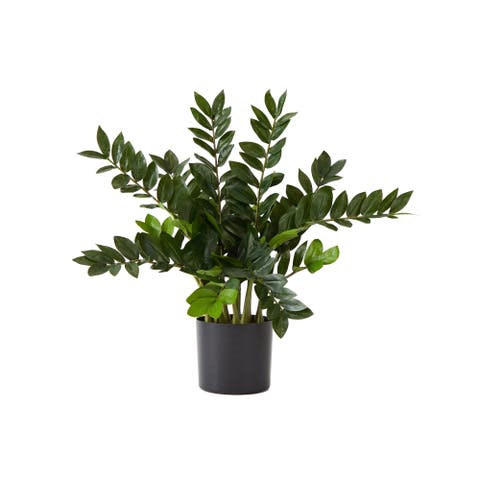 28-in Artificial Zamioculcas Plant with Decorative Planter