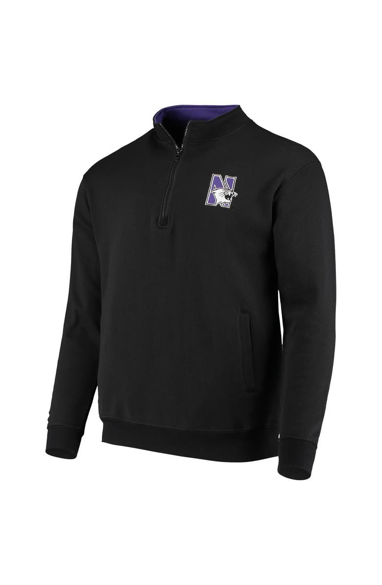 COLOSSEUM Men's Colosseum Black Northwestern Wildcats Tortugas Logo Quarter-Zip Jacket, Alternate, color, Black