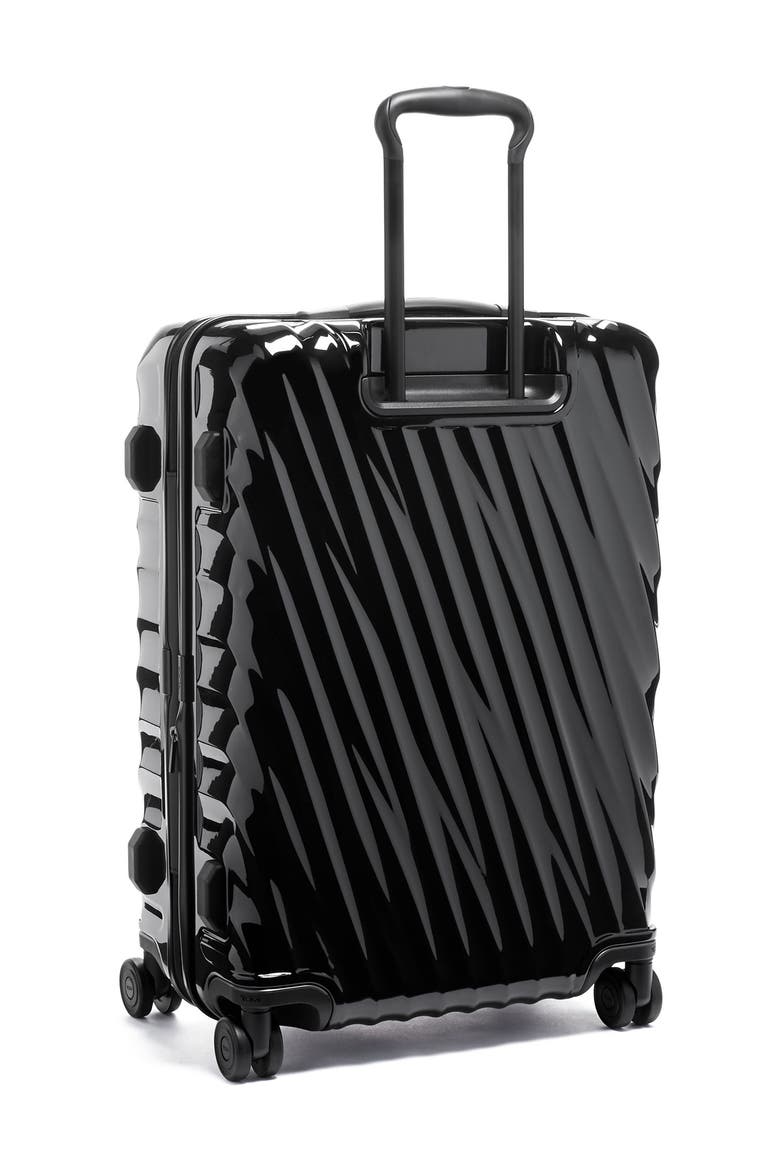 19 Degree Medium Expandable Checked Luggage, Alternate, color, BLACK