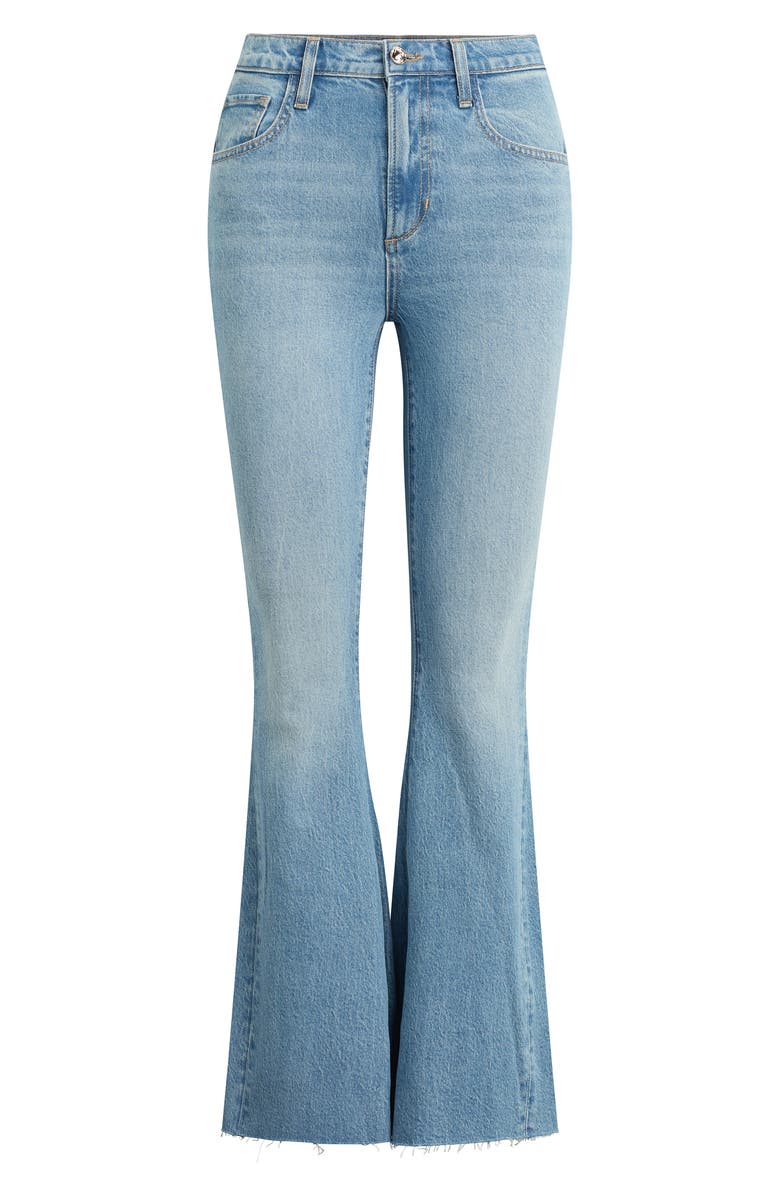 Favorite Daughter The Valentina Shortie Frayed High Waist Flare Jeans, Alternate, color, Tulum