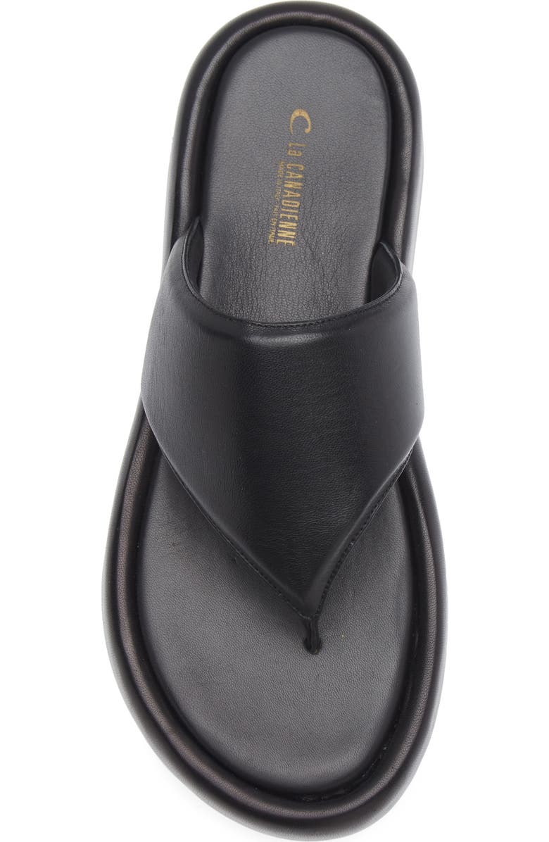 La Canadienne Gillie Platform Flip Flop, Alternate, color, Black