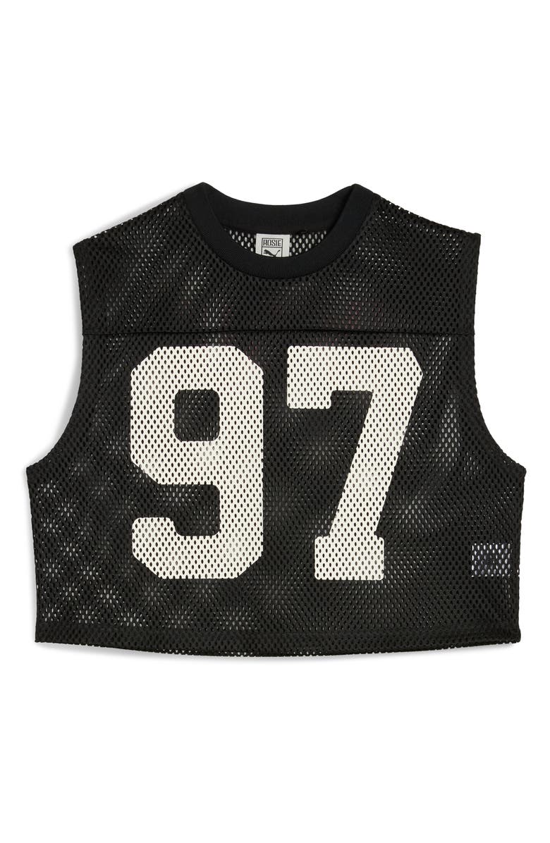 PUMA x Rosé Sleeveless Mesh Jersey, Alternate, color, Puma Black