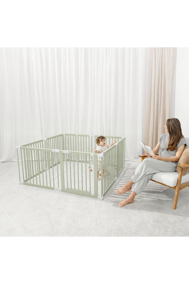 Playpen for Toddler and Babies, Alternate, color, Sage Green