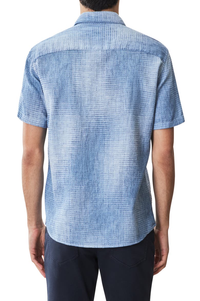 Ferris Short Sleeve Woven Button-Up Shirt, Alternate, color, BLUE