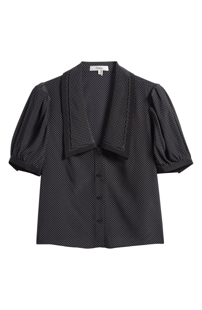 FRAME Silk Sailor Button-Up Top, Alternate, color,