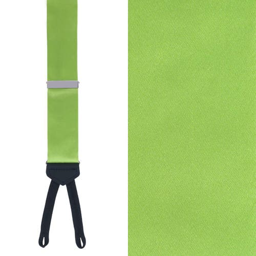 Trafalgar Sutton Solid Color Silk Formal End Suspenders In Light Green