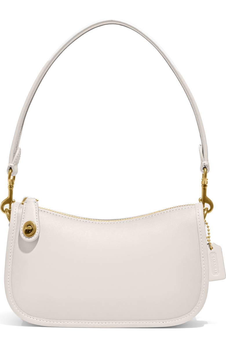 COACH Swinger Glovetanned Leather Shoulder Bag, Main, color, Chalk