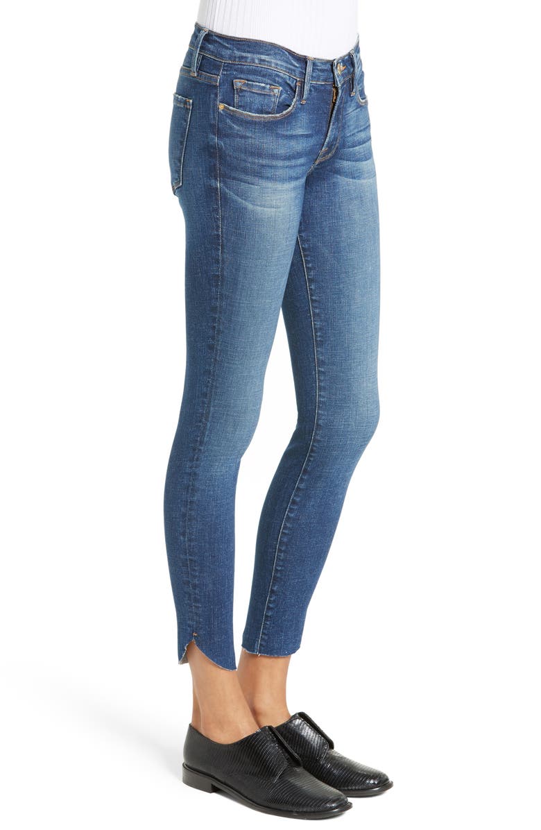 FRAME Le Skinny Raw Tulip Crop Jeans, Alternate, color, 