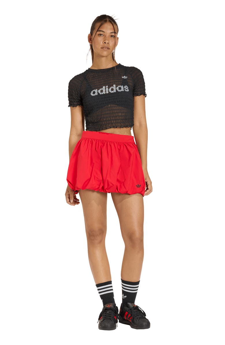 adidas Originals Smocked Cali T-Shirt, Alternate, color,