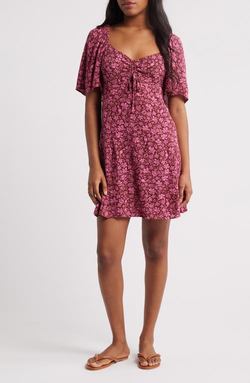 Rip Curl Beach Party Flutter Sleeve Minidress in Hot Pink  product