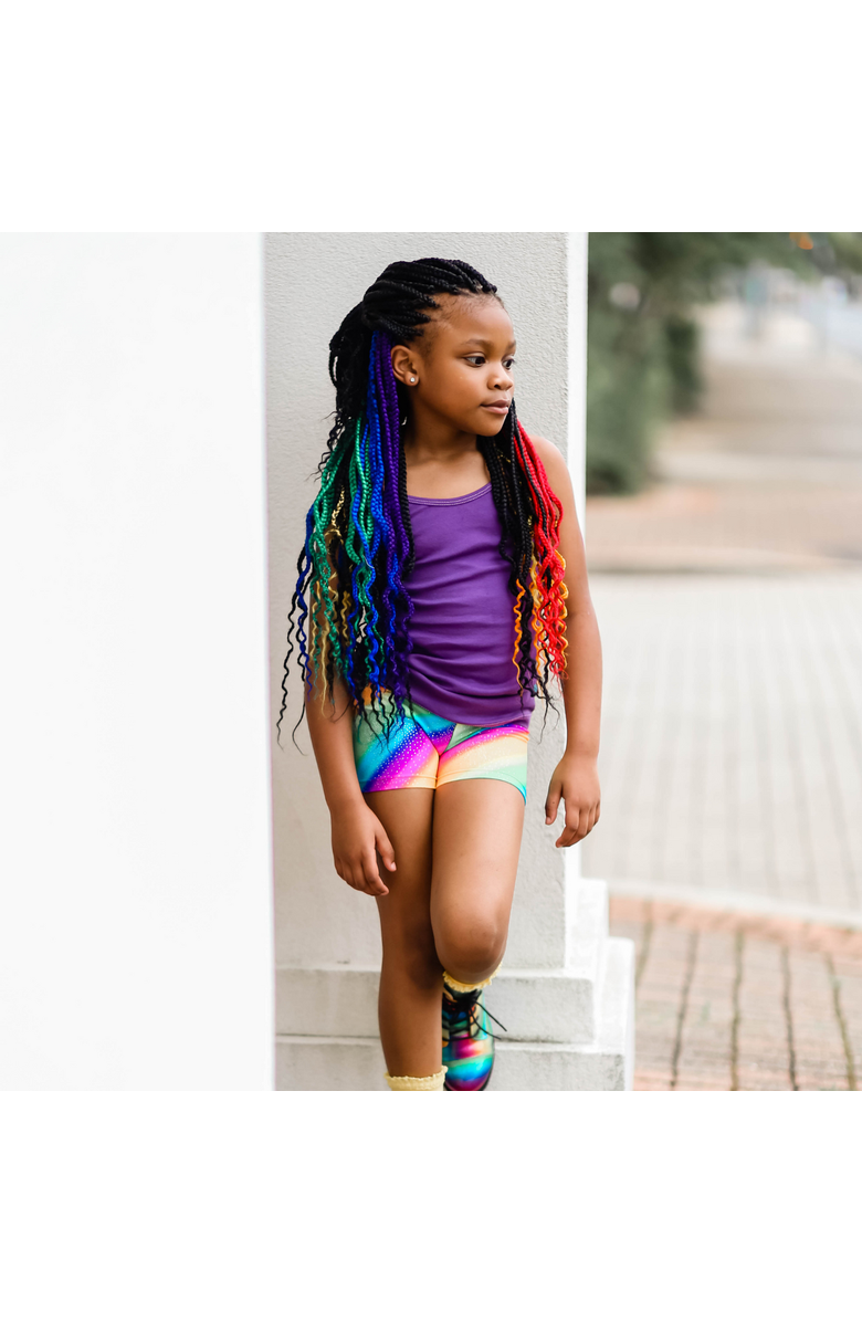 CITY THREADS Printed Novelty Bike Shorts - USA-Made, Alternate, color, Unicorn Dream