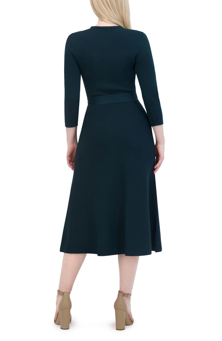 Eliza J Tie Belt Dress, Alternate, color, 