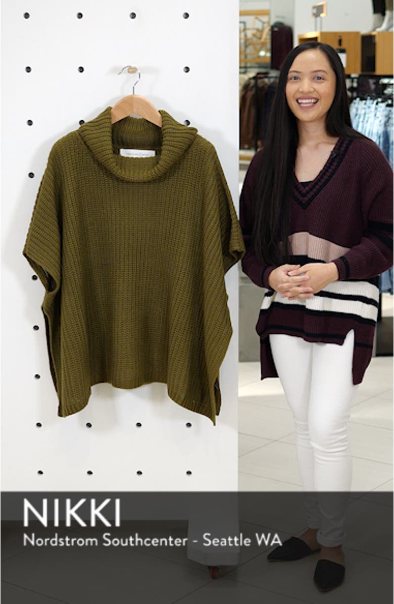 Chunky Knit Poncho, sales video thumbnail