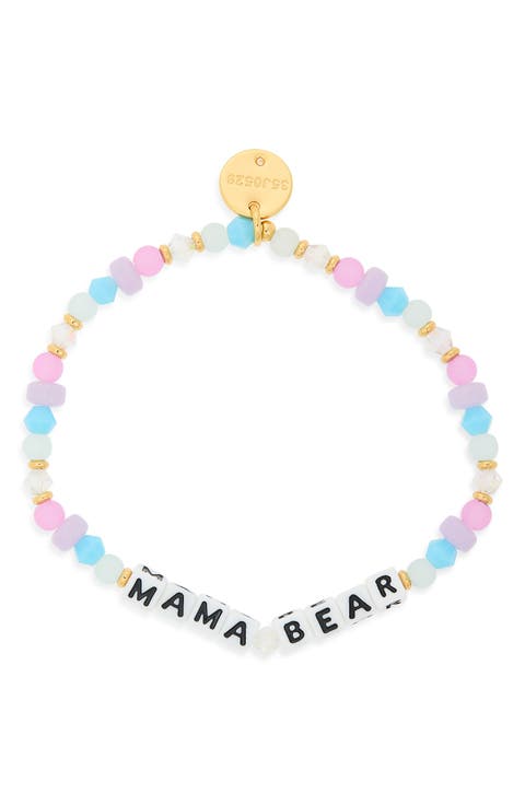 Mama Bear Beaded Stretch Bracelet