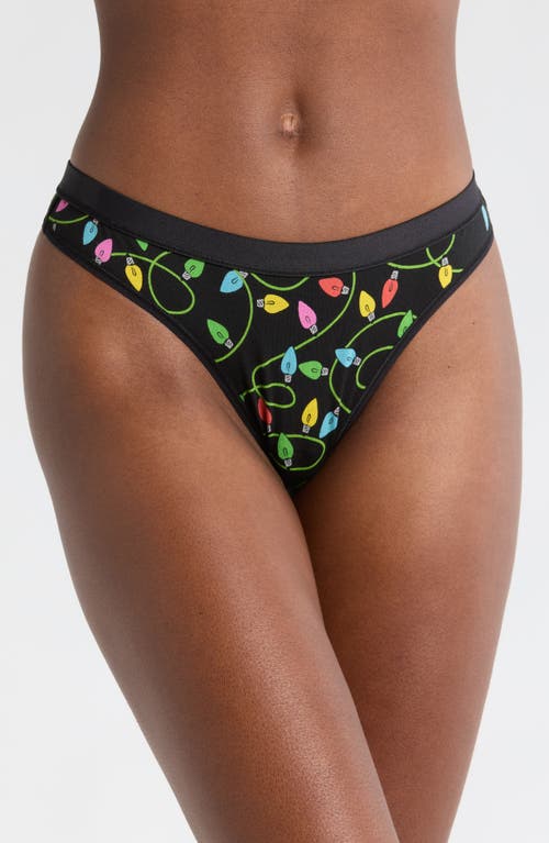 MeUndies Print Seamless Thong in String Lights 