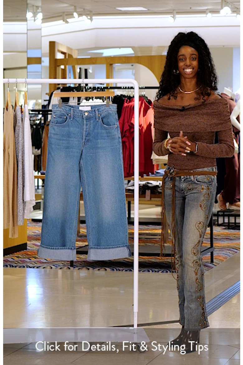 SNACKS! The Smoothie Cuffed Crop Wide Leg Jeans video