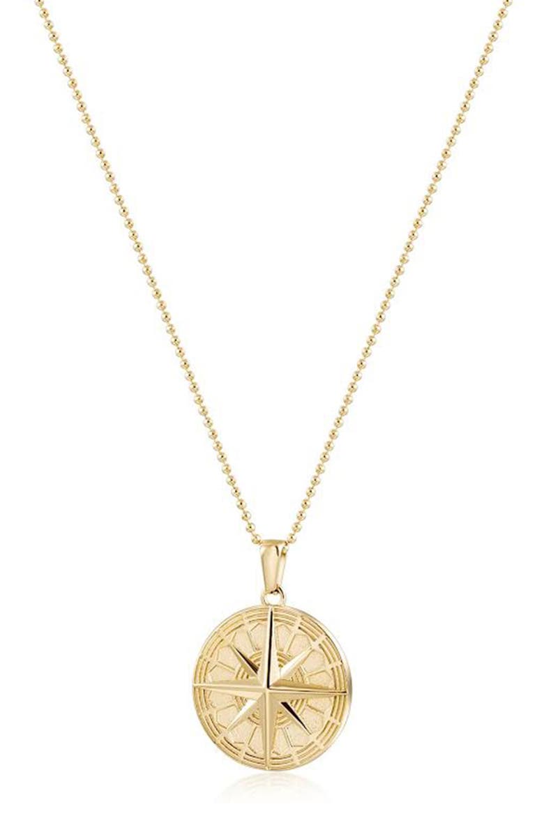 North Star Medallion Necklace, Main, color, GOLD