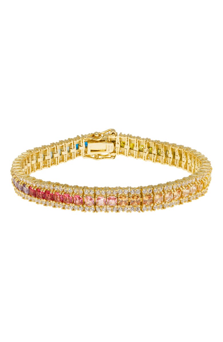 RAGEN Jewels Ombré Rainbow Tennis Bracelet, Main, color,