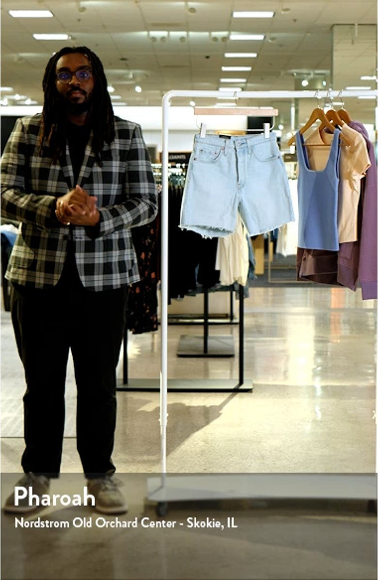 501<sup>®</sup> Mid Thigh Denim Cutoff Shorts, sales video thumbnail