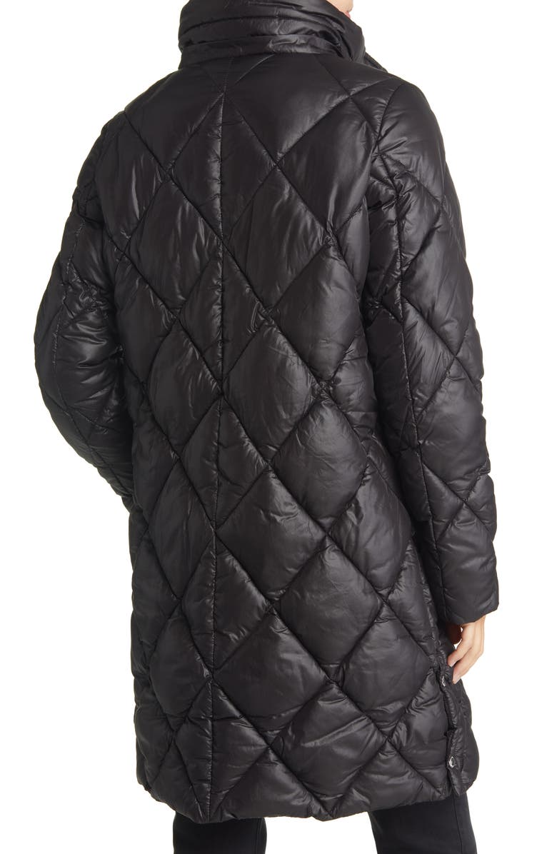 Sam Edelman Longline Hooded Quilted Puffer Jacket, Alternate, color, 