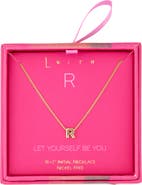 Leith Let Yourself Be You Bubble Initial Pendant Necklace
