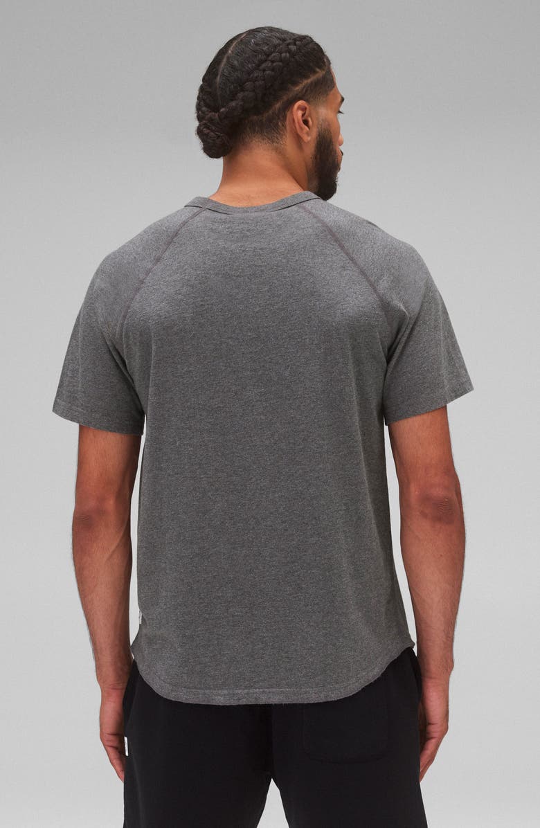 Reigning Champ Lightweight Jersey Raglan T-Shirt, Alternate, color, Heather Carbon