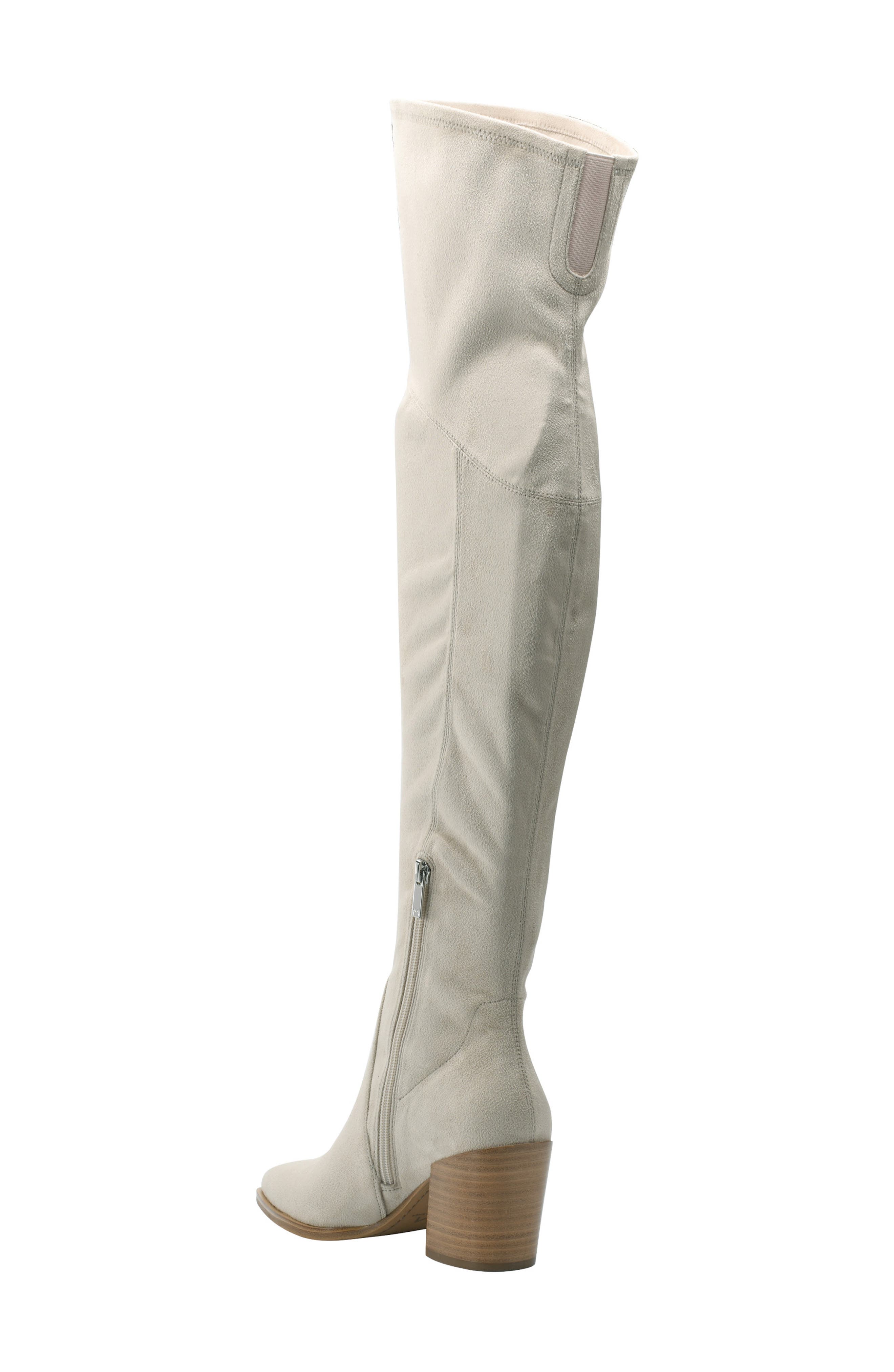 Cathi Pointed Toe Over the Knee Boot, Alternate, color, IVORY
