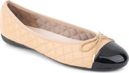 PAUL MAYER Best Cap Toe Quilted Ballet Flat