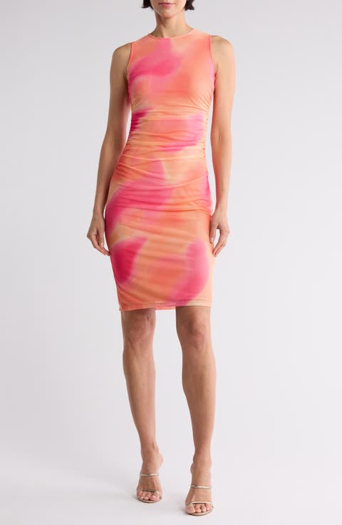 Sleeveless Mesh Body-Con Dress