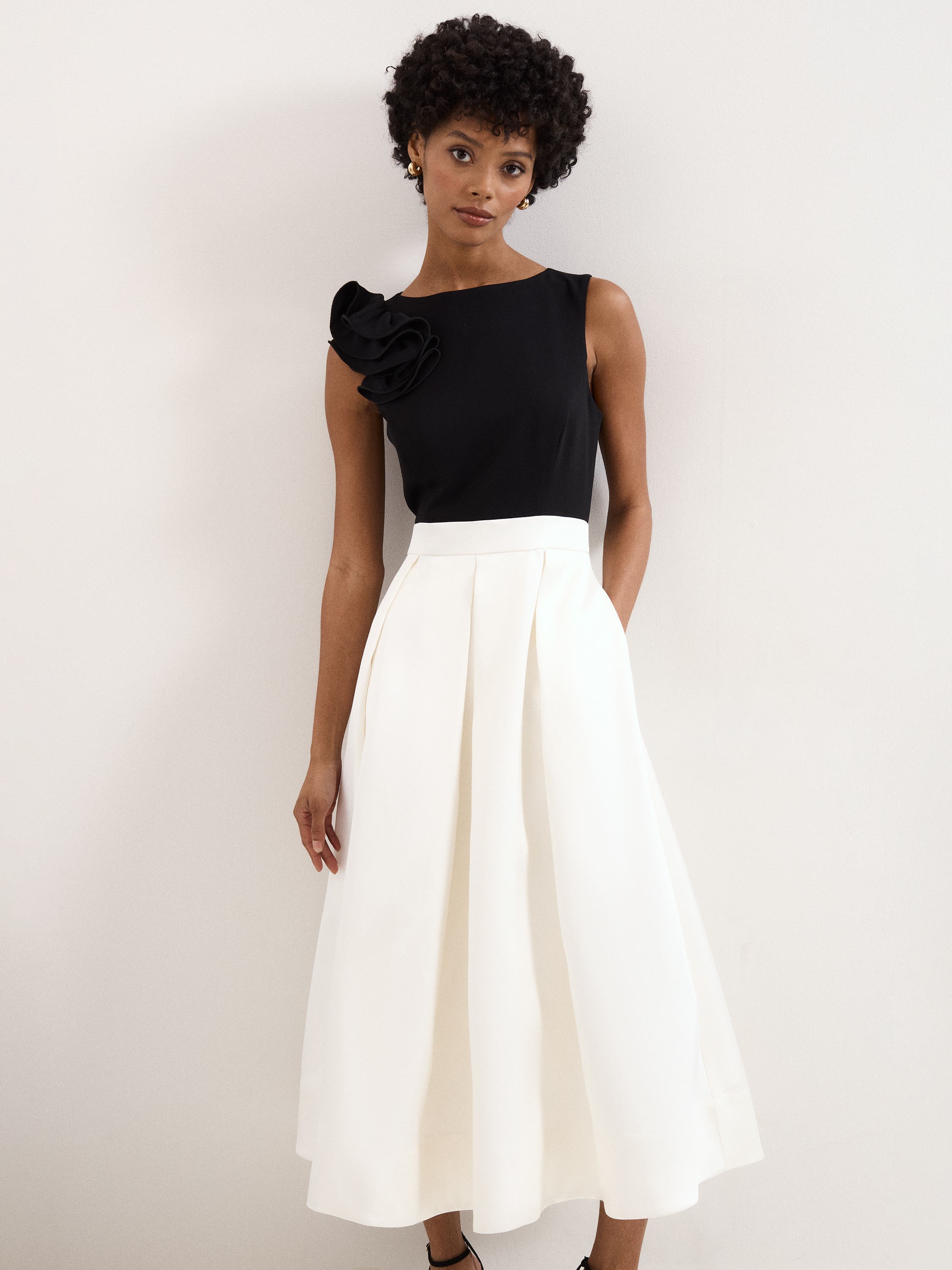 Phase Eight Perla Satin Midi Dress (Women) | Nordstrom