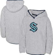 Outerstuff Girls Youth Heather Gray Seattle Kraken Ultimate Teddy Fleece Pullover Hoodie