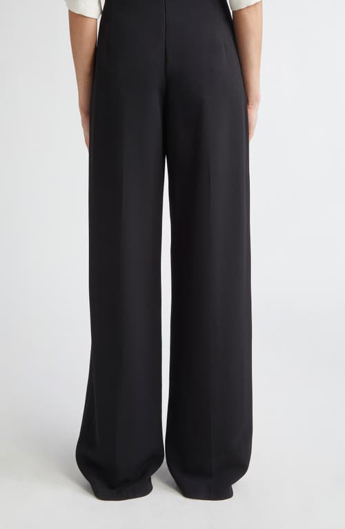 Fforme Maud High-rise Silk Cady Wide-leg Pants In Black