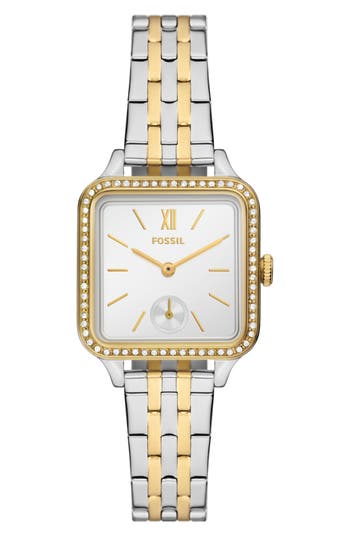 Fossil Colleen Two-tone Bracelet Watch, 28mm In Gold, Silver
