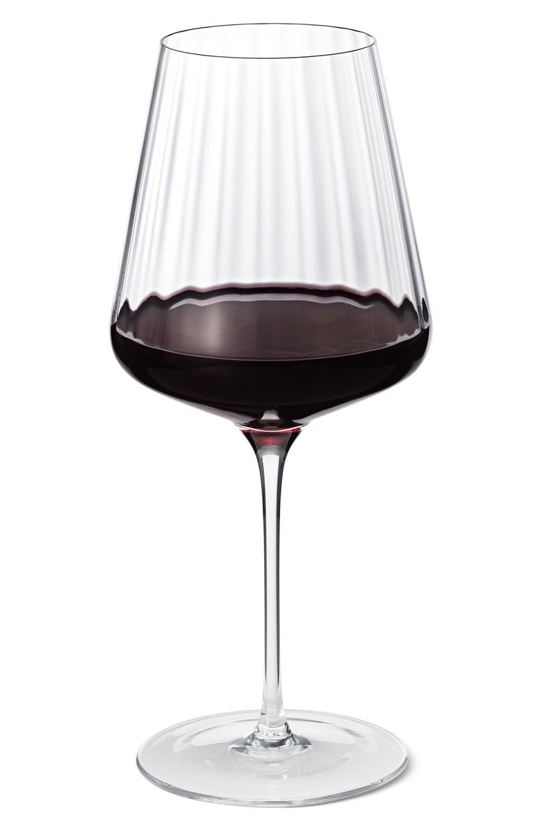 Georg Jensen Set of 6 Bern Crystal Red Wine Glasses, Alternate, color, Clear