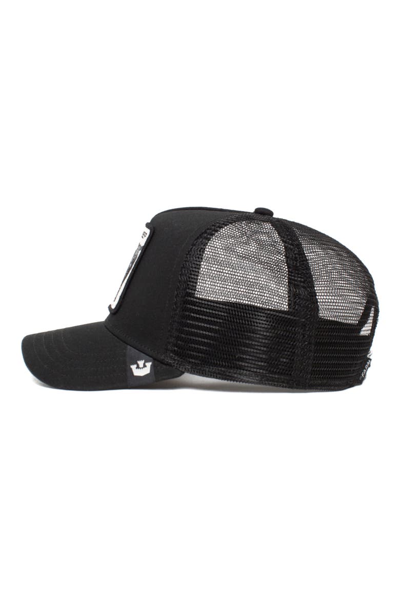 The Black Sheep Patch Trucker Hat, Alternate, color, BLACK