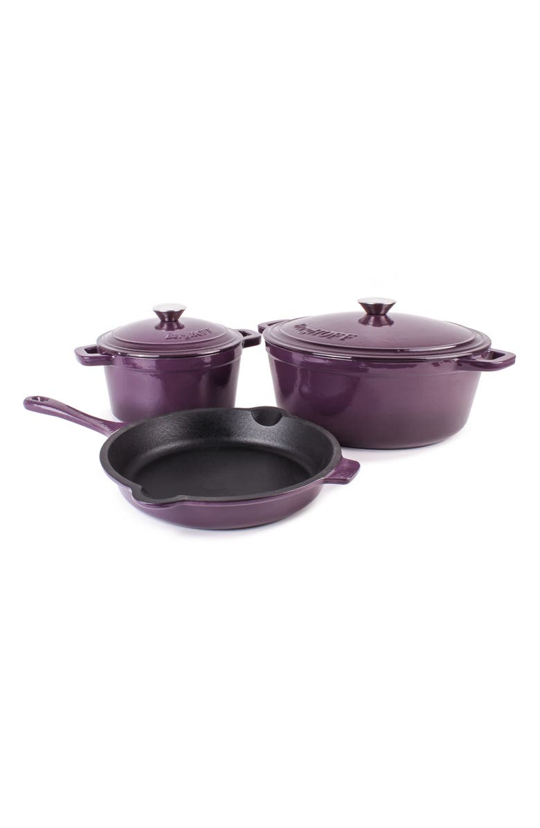 BergHOFF Neo 5-Piece Cast Iron Set, Main, color, Purple